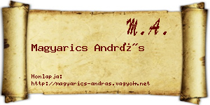Magyarics András névjegykártya