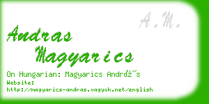 andras magyarics business card